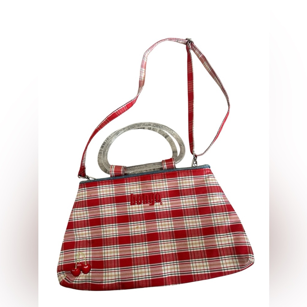 Bongo women’s red plaid vintage y2k handbag‎